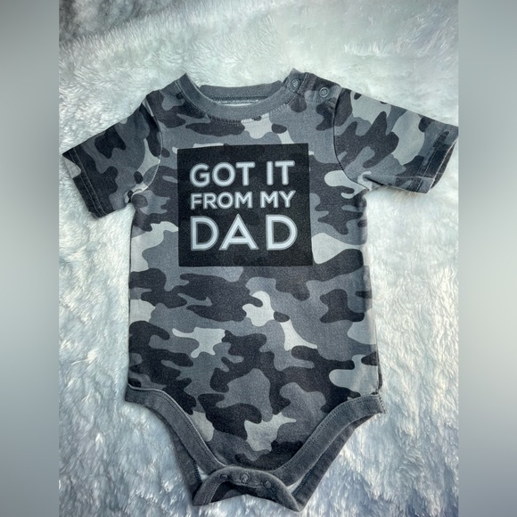 Baby Boy GOT IT FROM MY DAY Camo Onesie | 18 months - Picture 1 of 6
